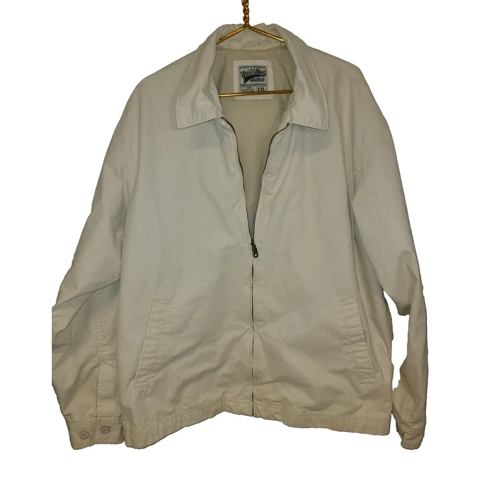 Vtg NWOT‎ Steve & Barry's Jimmy Dee Jacket Men's Size 2XL Ivory 100% Cotton